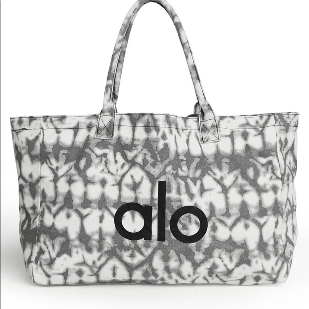 Alo grey tie dye shopper tote